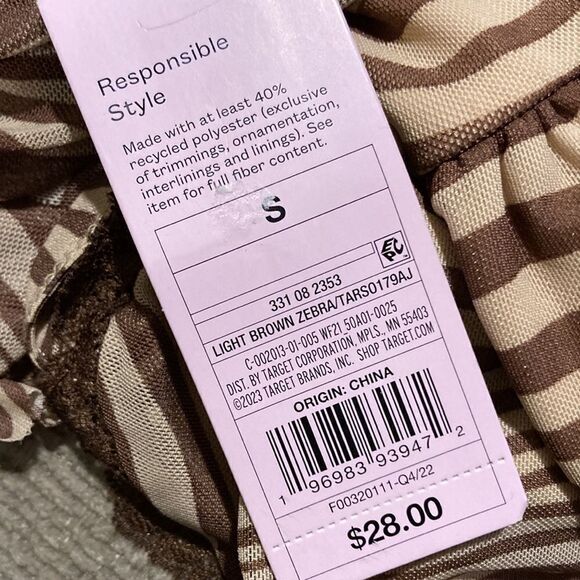 Pretty Sleeveless Zebra Print Dress Small NWT - Picture 6 of 8